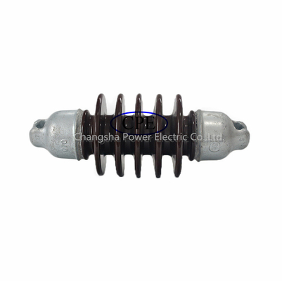 Hoogspanningslijn Lang Rod Porcelain Suspension Insulator Brown