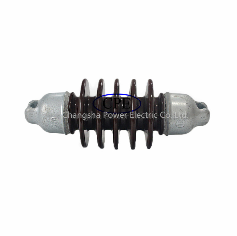 Hoogspanningslijn Lang Rod Porcelain Suspension Insulator Brown