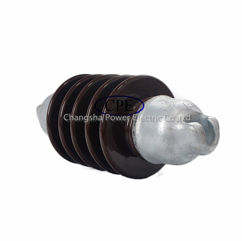 Hoogspanningslijn Lang Rod Porcelain Suspension Insulator Brown