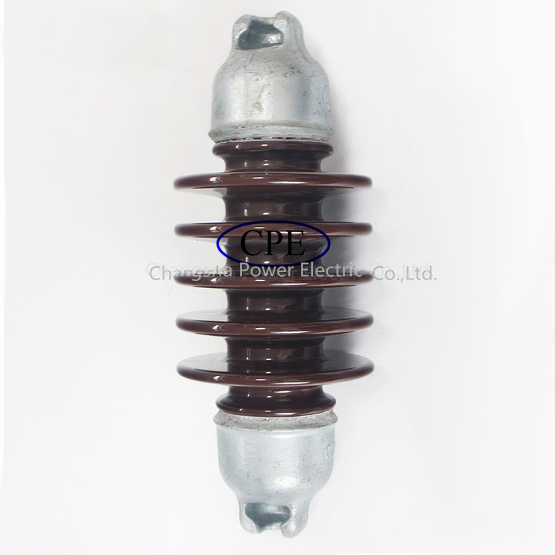 Hoogspanningslijn Lang Rod Porcelain Suspension Insulator Brown